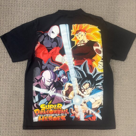 DBZ Shirt Large Black All Over Graphic Print Anime Handmade Indie Artist Tee - Picture 2 of 16